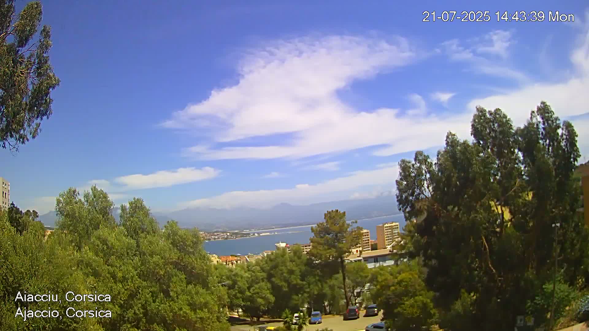 Corsica, Ajaccio City Skyline Live Cam - Ajaccio, Corse-du-Sud, Corse , France