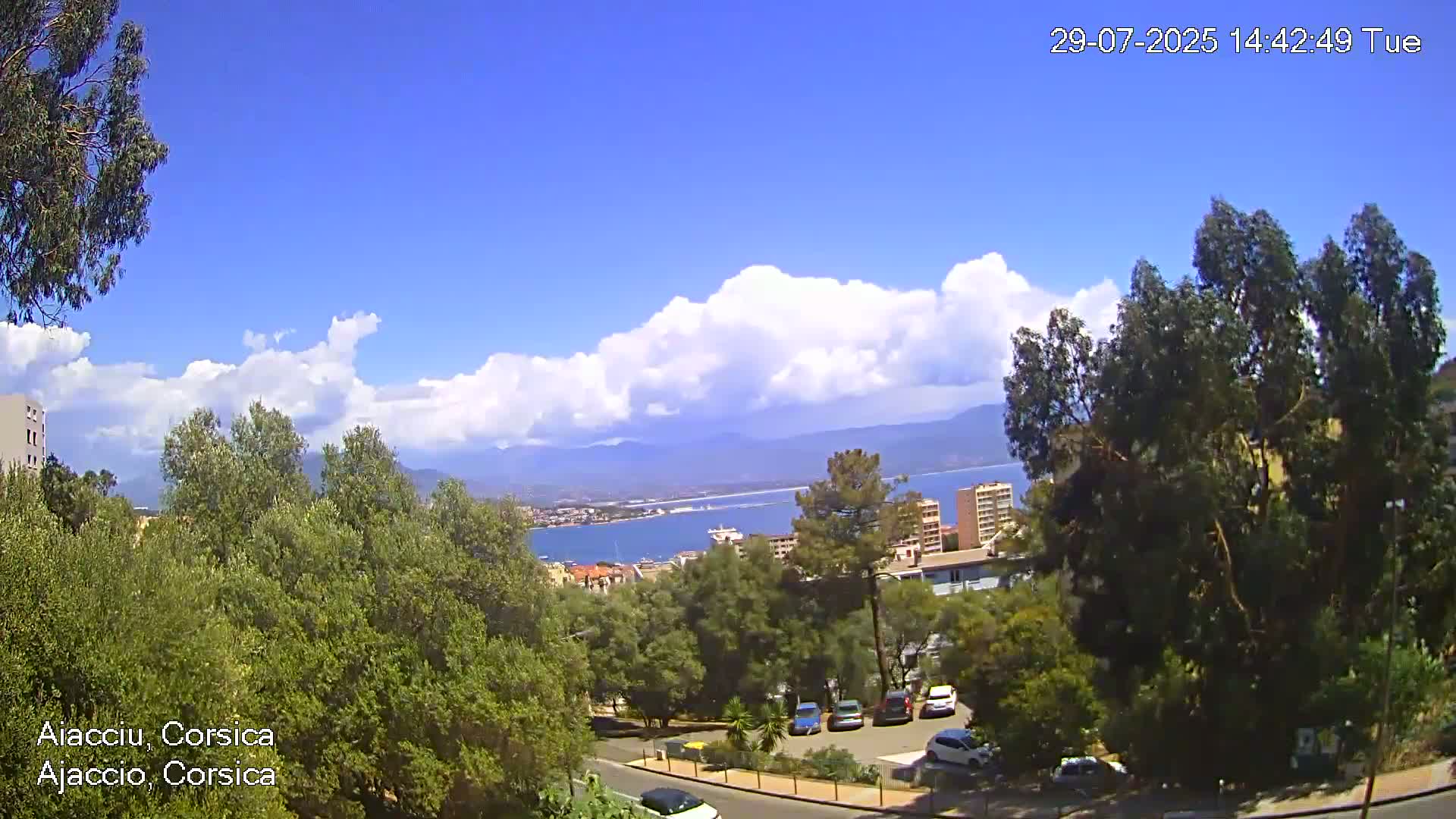 Corsica, Ajaccio City Skyline Live Cam - Ajaccio, Corse-du-Sud, Corse , France