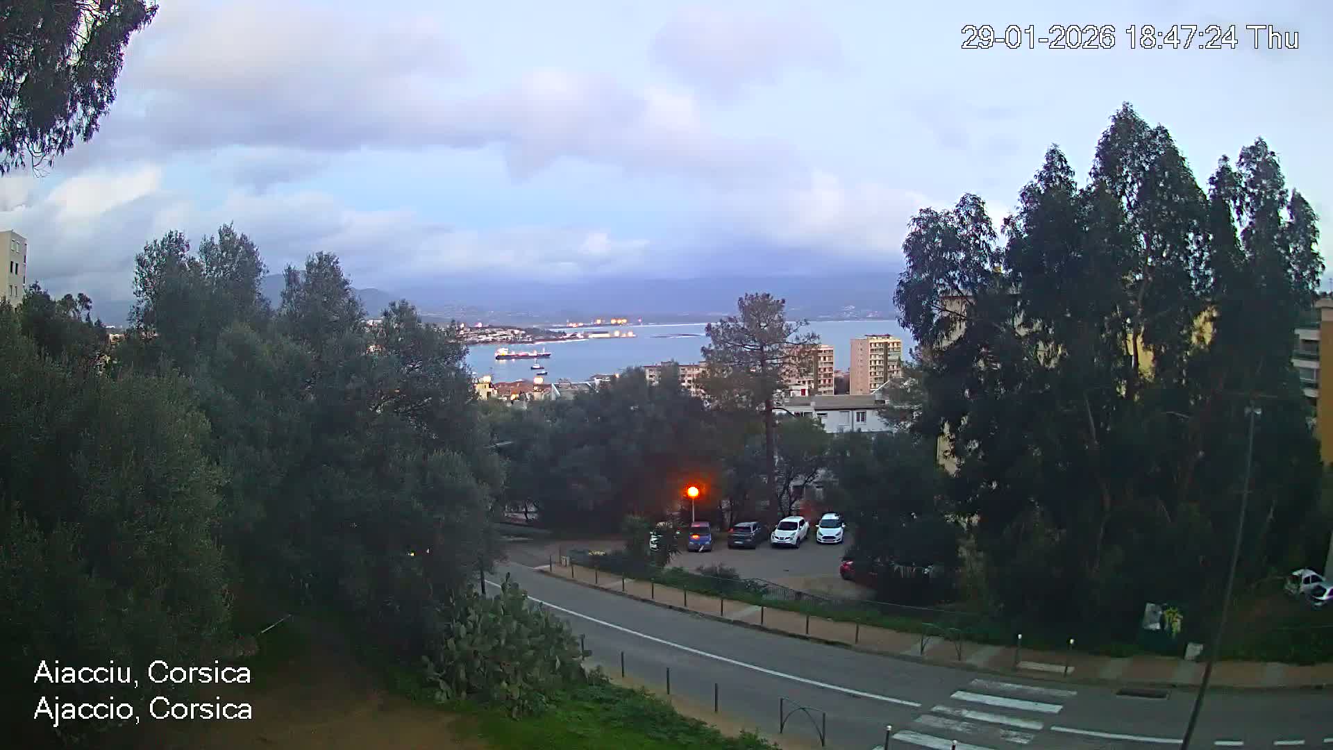 Corsica, Ajaccio City Skyline Live Cam - Ajaccio, Corse-du-Sud, Corse , France
