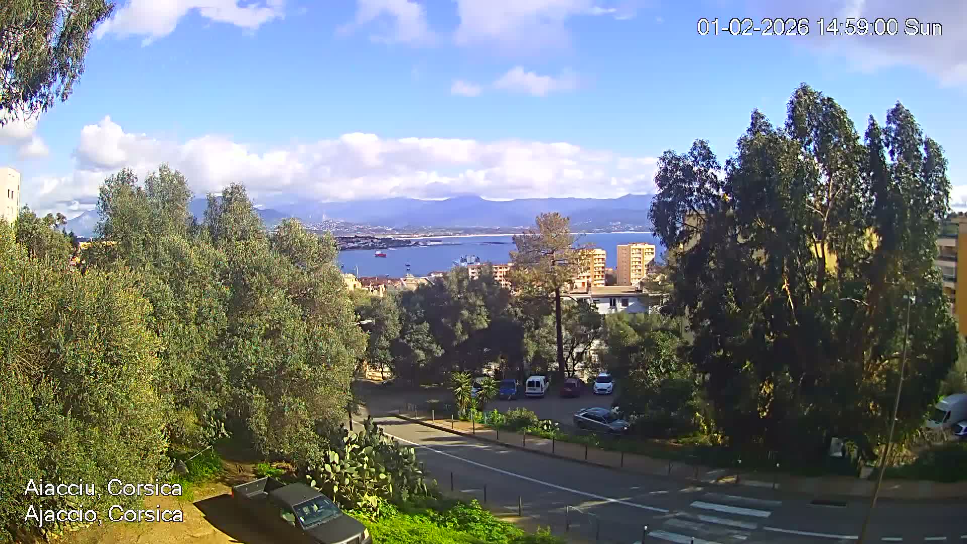 Corsica, Ajaccio City Skyline Live Cam - Ajaccio, Corse-du-Sud, Corse , France