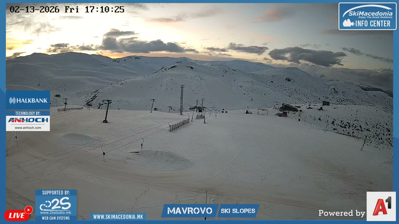 Polog, Bistra Mountains (Полог, Ски центар Маврово и скијачки патеки, Маврово и Ростуша, Маврово) Mavrovo Ski Center & Ski Slopes, Mavrovo and Rostusa, Mavrovo Live Cam - Mavrovo, Mavrovo and Rostusa, Polog, North Macedonia