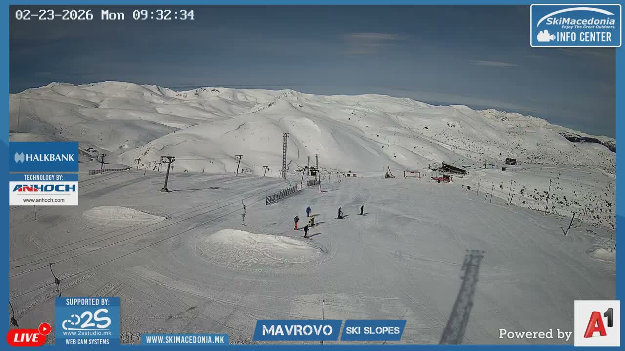 Polog, Bistra Mountains (Полог, Ски центар Маврово и скијачки патеки, Маврово и Ростуша, Маврово) Mavrovo Ski Center & Ski Slopes, Mavrovo and Rostusa, Mavrovo Live Cam - Mavrovo, Mavrovo and Rostusa, Polog, North Macedonia