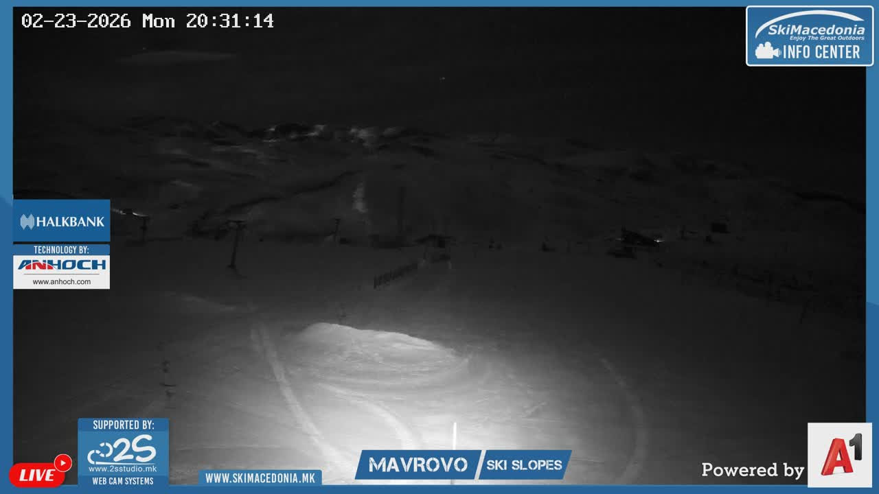 Polog, Bistra Mountains (Полог, Ски центар Маврово и скијачки патеки, Маврово и Ростуша, Маврово) Mavrovo Ski Center & Ski Slopes, Mavrovo and Rostusa, Mavrovo Live Cam - Mavrovo, Mavrovo and Rostusa, Polog, North Macedonia