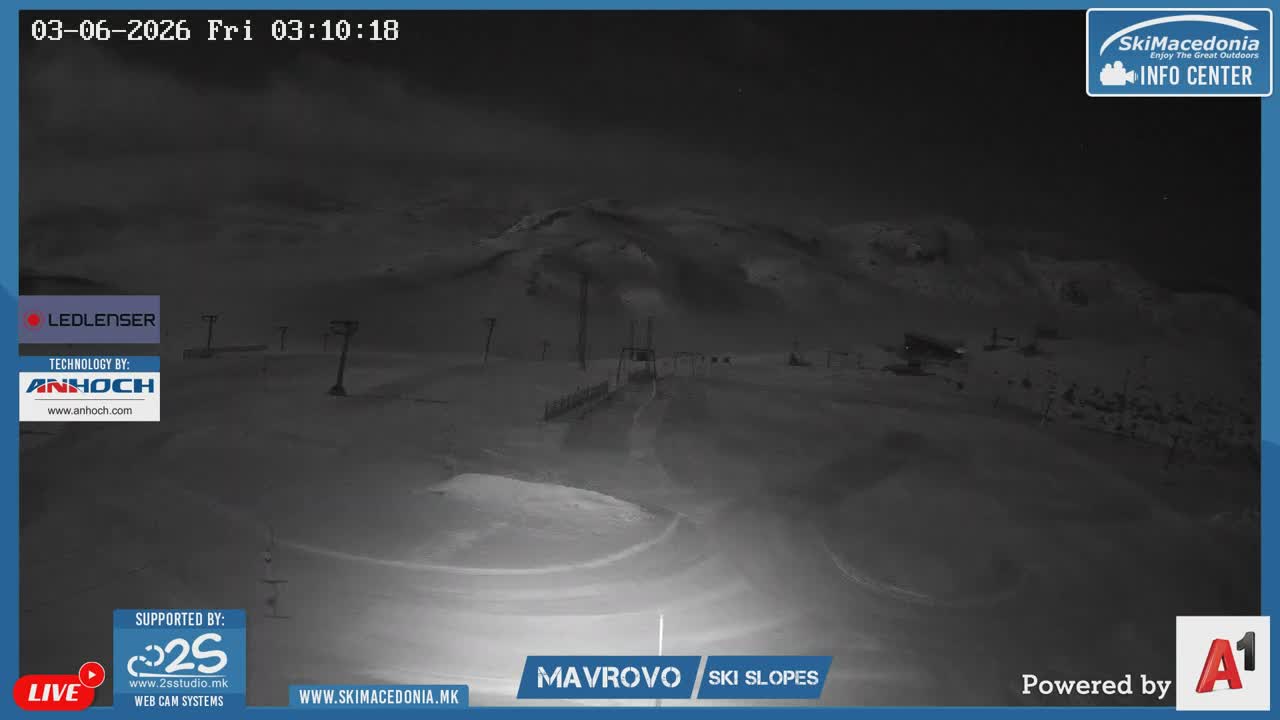 Polog, Bistra Mountains (Полог, Ски центар Маврово и скијачки патеки, Маврово и Ростуша, Маврово) Mavrovo Ski Center & Ski Slopes, Mavrovo and Rostusa, Mavrovo Live Cam - Mavrovo, Mavrovo and Rostusa, Polog, North Macedonia