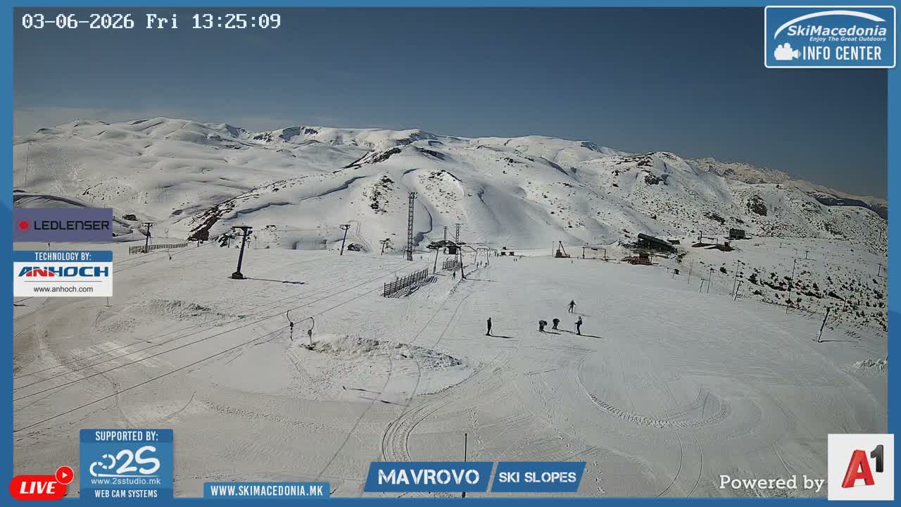 Polog, Bistra Mountains (Полог, Ски центар Маврово и скијачки патеки, Маврово и Ростуша, Маврово) Mavrovo Ski Center & Ski Slopes, Mavrovo and Rostusa, Mavrovo Live Cam - Mavrovo, Mavrovo and Rostusa, Polog, North Macedonia