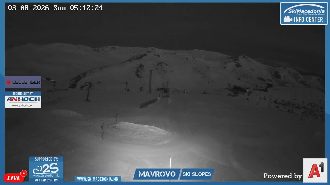 Polog, Bistra Mountains (Полог, Ски центар Маврово и скијачки патеки, Маврово и Ростуша, Маврово) Mavrovo Ski Center & Ski Slopes, Mavrovo and Rostusa, Mavrovo Live Cam - Mavrovo, Mavrovo and Rostusa, Polog, North Macedonia