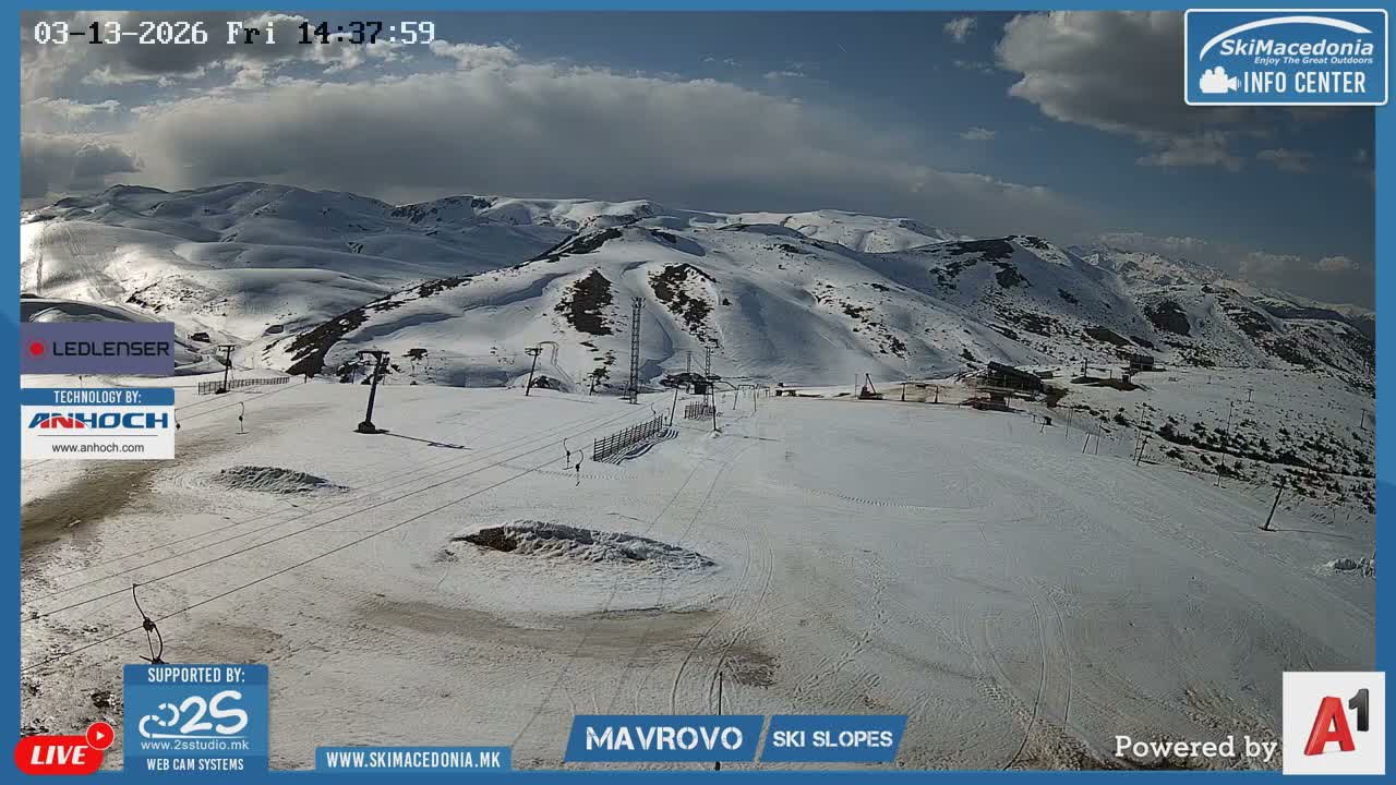 Polog, Bistra Mountains (Полог, Ски центар Маврово и скијачки патеки, Маврово и Ростуша, Маврово) Mavrovo Ski Center & Ski Slopes, Mavrovo and Rostusa, Mavrovo Live Cam - Mavrovo, Mavrovo and Rostusa, Polog, North Macedonia