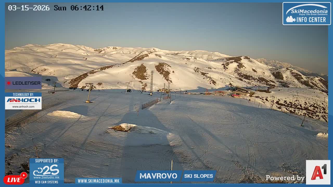 Polog, Bistra Mountains (Полог, Ски центар Маврово и скијачки патеки, Маврово и Ростуша, Маврово) Mavrovo Ski Center & Ski Slopes, Mavrovo and Rostusa, Mavrovo Live Cam - Mavrovo, Mavrovo and Rostusa, Polog, North Macedonia