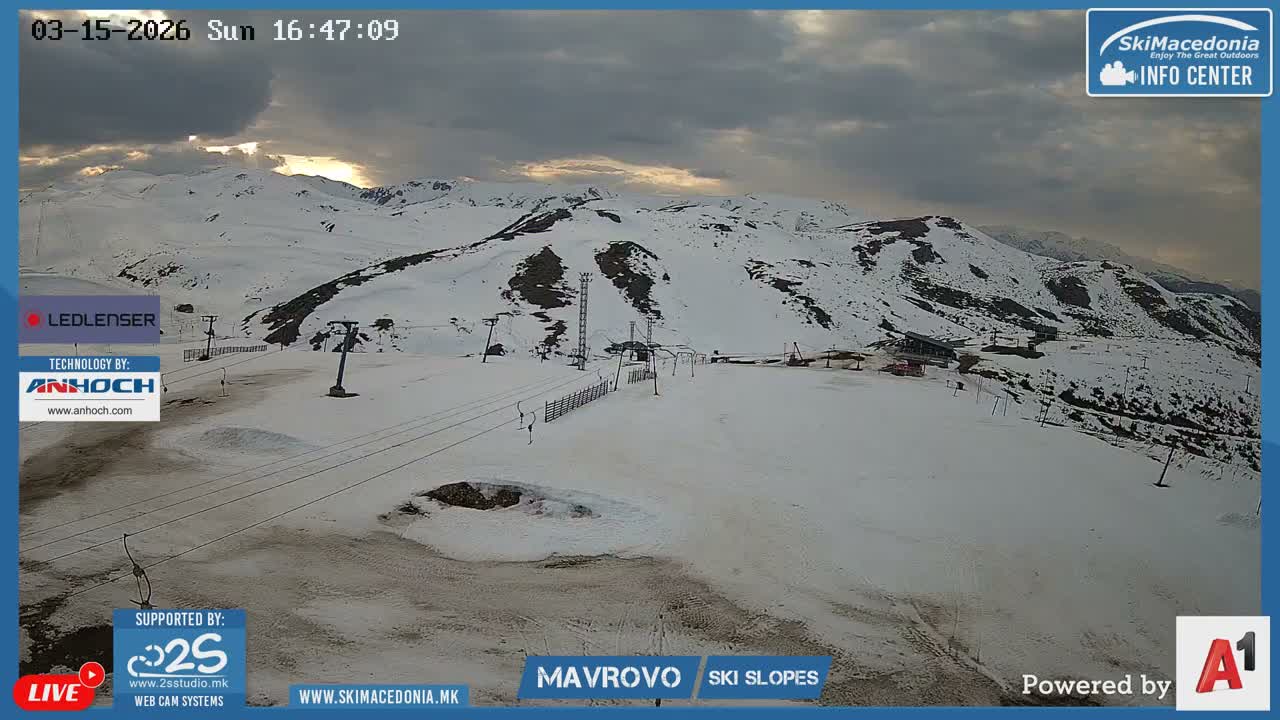 Polog, Bistra Mountains (Полог, Ски центар Маврово и скијачки патеки, Маврово и Ростуша, Маврово) Mavrovo Ski Center & Ski Slopes, Mavrovo and Rostusa, Mavrovo Live Cam - Mavrovo, Mavrovo and Rostusa, Polog, North Macedonia