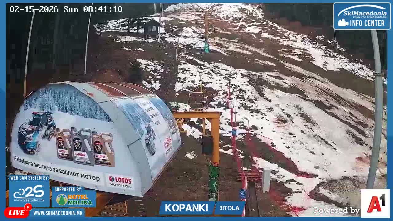 Pelagonia (Pelogonski) ( Скијачки центар и скијачки патеки Пелагонија Копанки, Битола) Kopanki Ski Center & Ski Slopes, Bitola Live Cam - Magarevo, Bitola, Pelagonia, North Macedonia