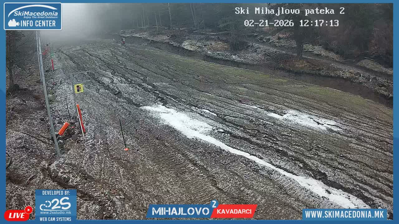 Vardar ( Ски центар Вардар Михајлово и скијачка патека кон Западен поглед, Кавадарци ) Mihajlovo Ski Center & Ski Slope towards West View, Kavadarci Live Cam - Konopishte, Kavadarci, Vardar, North Macedonia