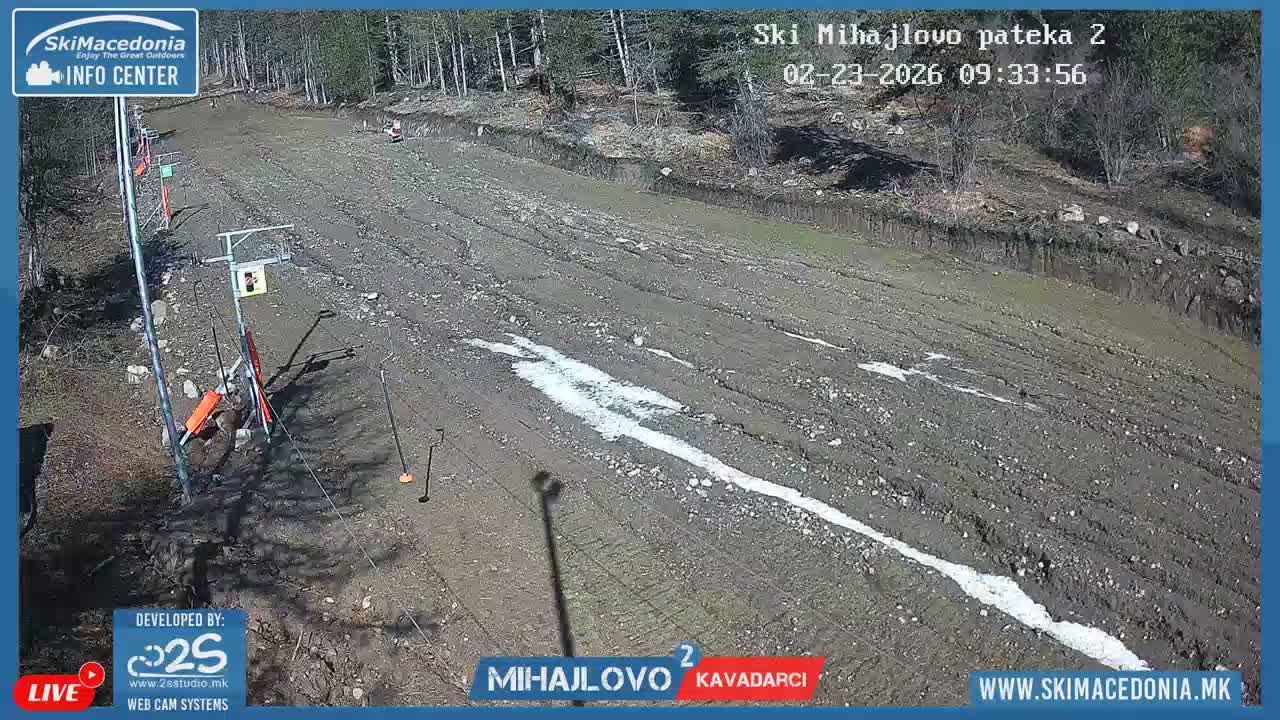 Vardar ( Ски центар Вардар Михајлово и скијачка патека кон Западен поглед, Кавадарци ) Mihajlovo Ski Center & Ski Slope towards West View, Kavadarci Live Cam - Konopishte, Kavadarci, Vardar, North Macedonia