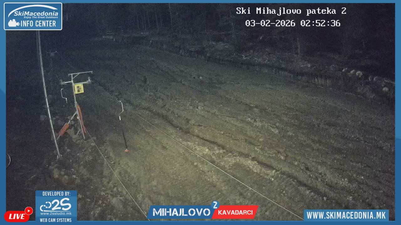 Vardar ( Ски центар Вардар Михајлово и скијачка патека кон Западен поглед, Кавадарци ) Mihajlovo Ski Center & Ski Slope towards West View, Kavadarci Live Cam - Konopishte, Kavadarci, Vardar, North Macedonia