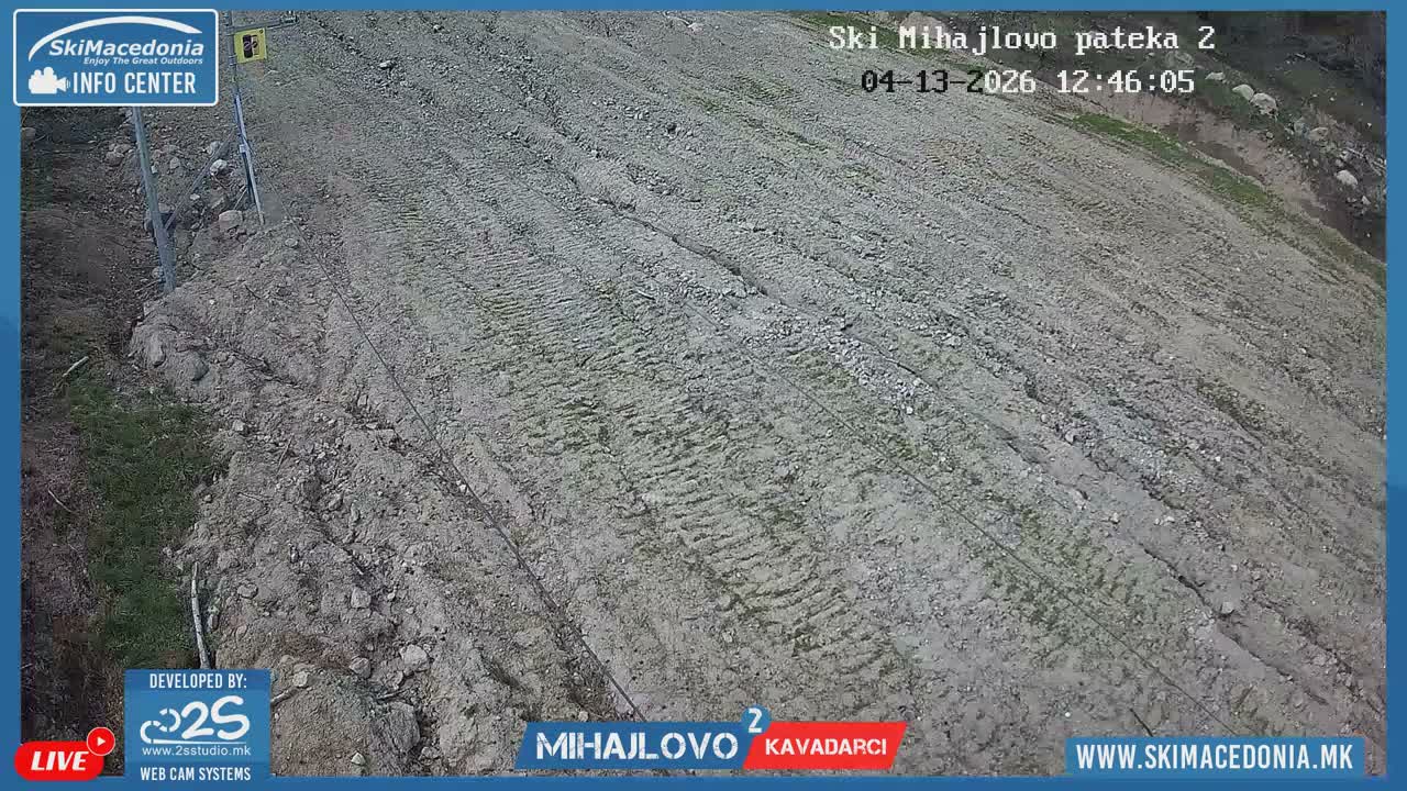 Vardar ( Ски центар Вардар Михајлово и скијачка патека кон Западен поглед, Кавадарци ) Mihajlovo Ski Center & Ski Slope towards West View, Kavadarci Live Cam - Konopishte, Kavadarci, Vardar, North Macedonia
