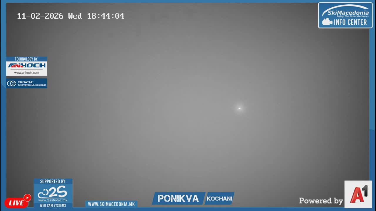 Eastern( Istocen) ( Источен (Источен), скијачко село Пониква, Кочани) Ponikva Ski Village, Kocani Live Cam- Kochani, Eastern, North Macedonia