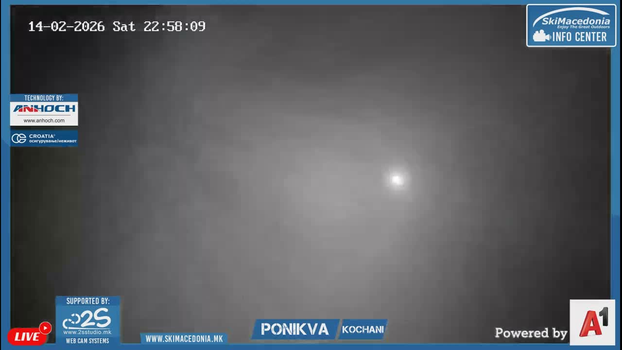Eastern( Istocen) ( Источен (Источен), скијачко село Пониква, Кочани) Ponikva Ski Village, Kocani Live Cam- Kochani, Eastern, North Macedonia