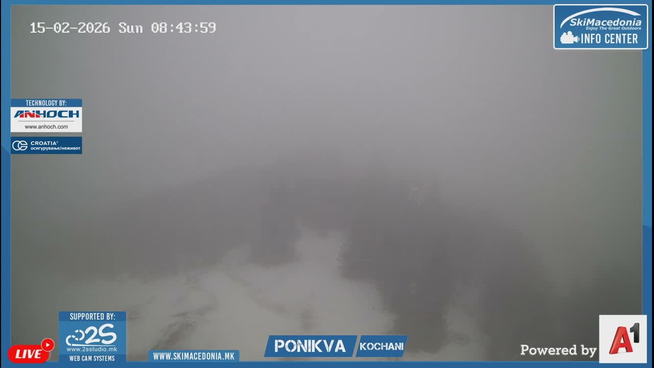 Eastern( Istocen) ( Источен (Источен), скијачко село Пониква, Кочани) Ponikva Ski Village, Kocani Live Cam- Kochani, Eastern, North Macedonia