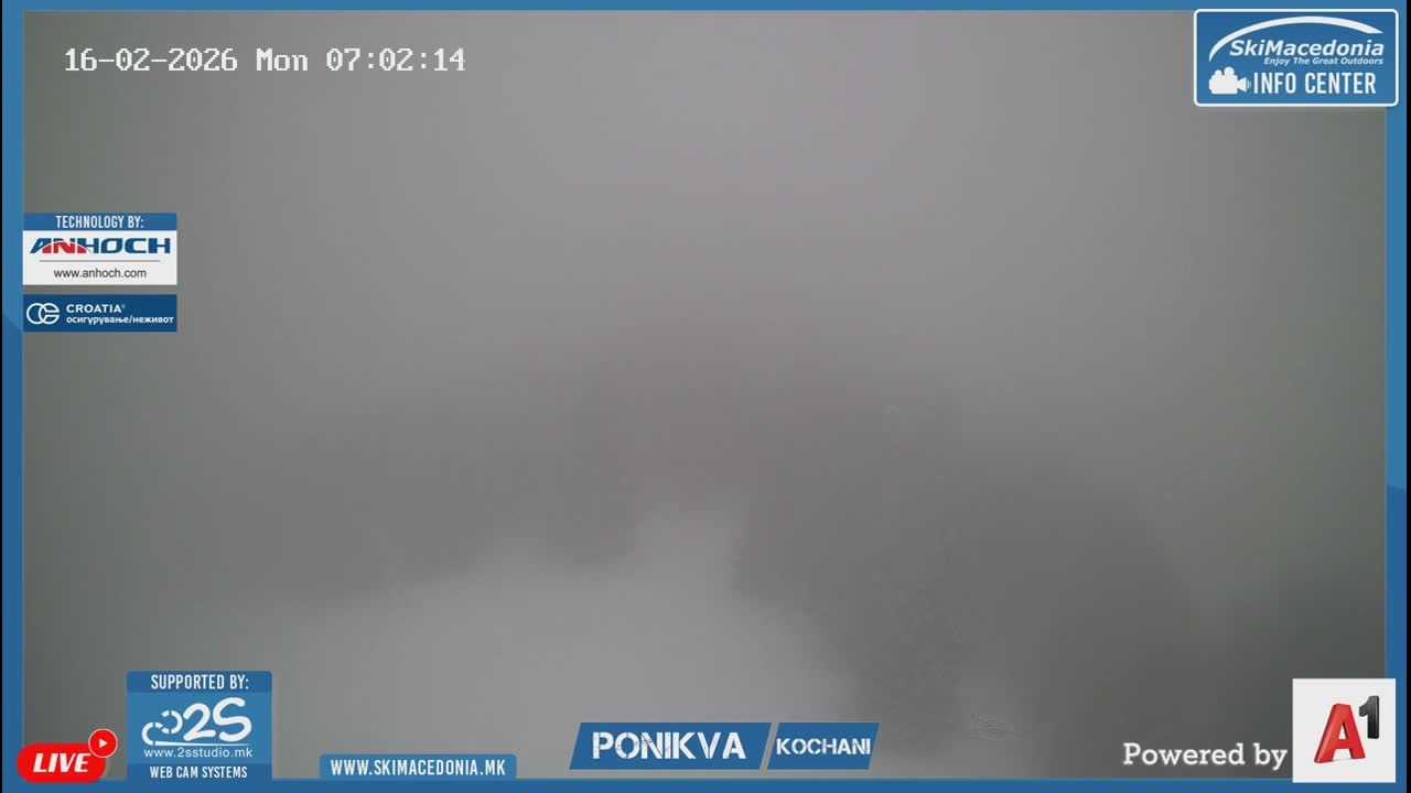 Eastern( Istocen) ( Источен (Источен), скијачко село Пониква, Кочани) Ponikva Ski Village, Kocani Live Cam- Kochani, Eastern, North Macedonia