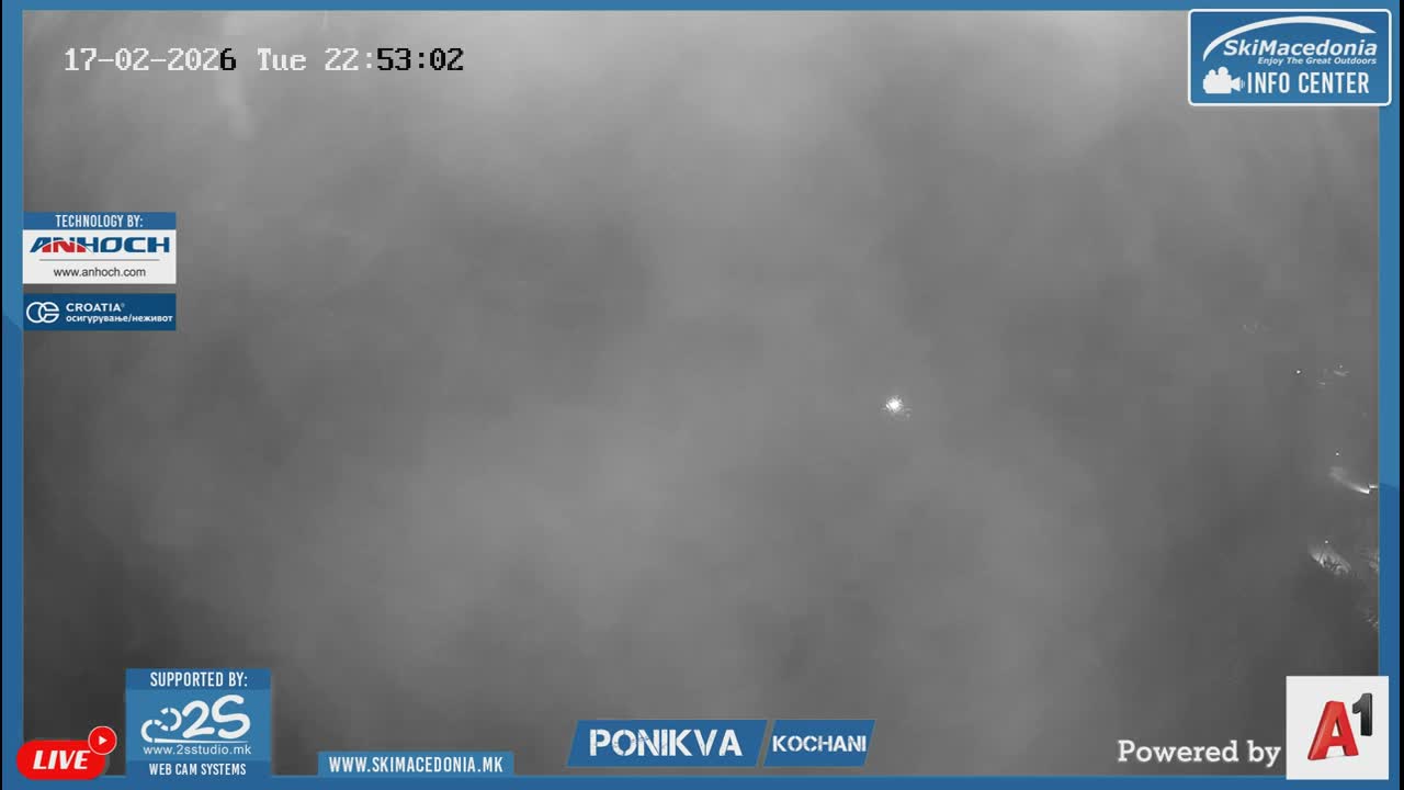 Eastern( Istocen) ( Источен (Источен), скијачко село Пониква, Кочани) Ponikva Ski Village, Kocani Live Cam- Kochani, Eastern, North Macedonia