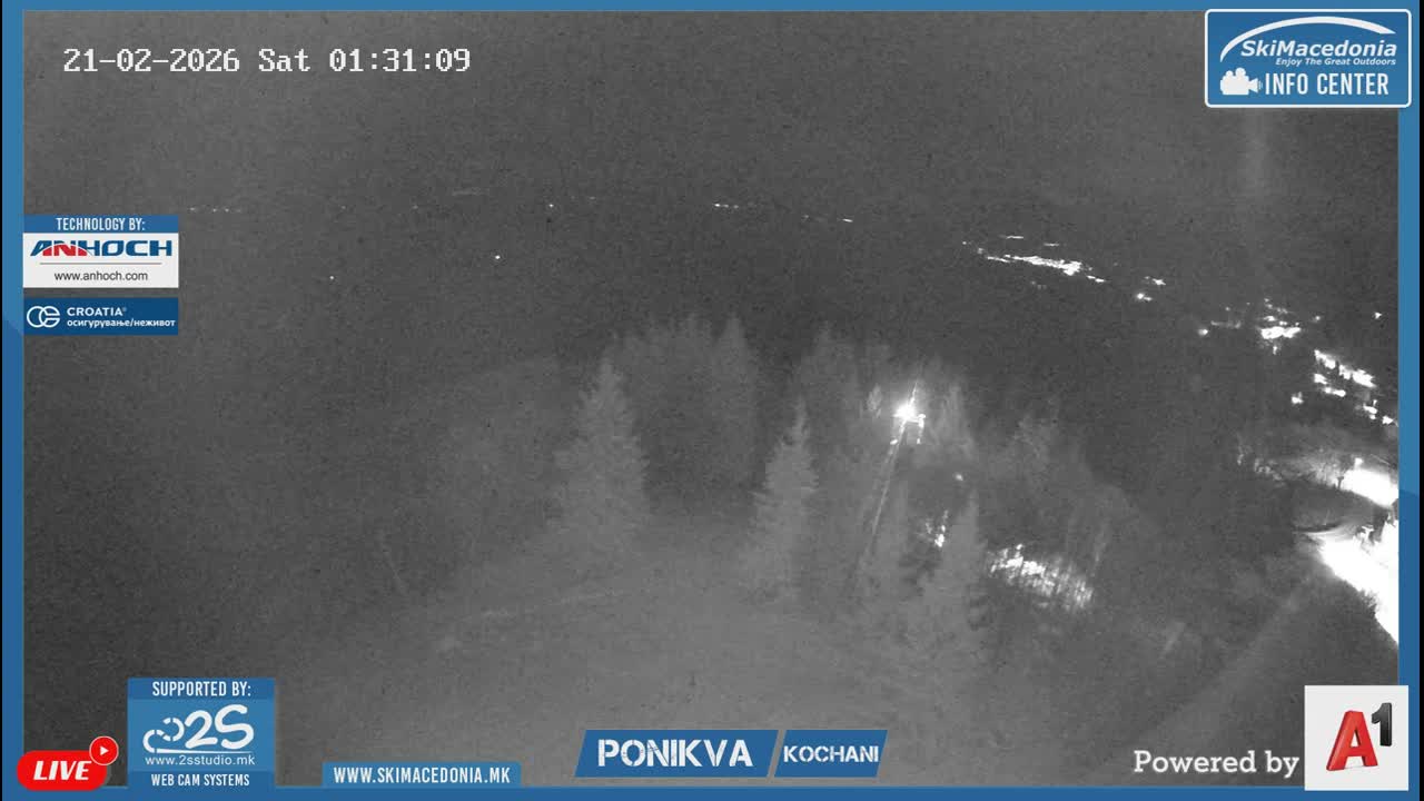 Eastern( Istocen) ( Источен (Источен), скијачко село Пониква, Кочани) Ponikva Ski Village, Kocani Live Cam- Kochani, Eastern, North Macedonia