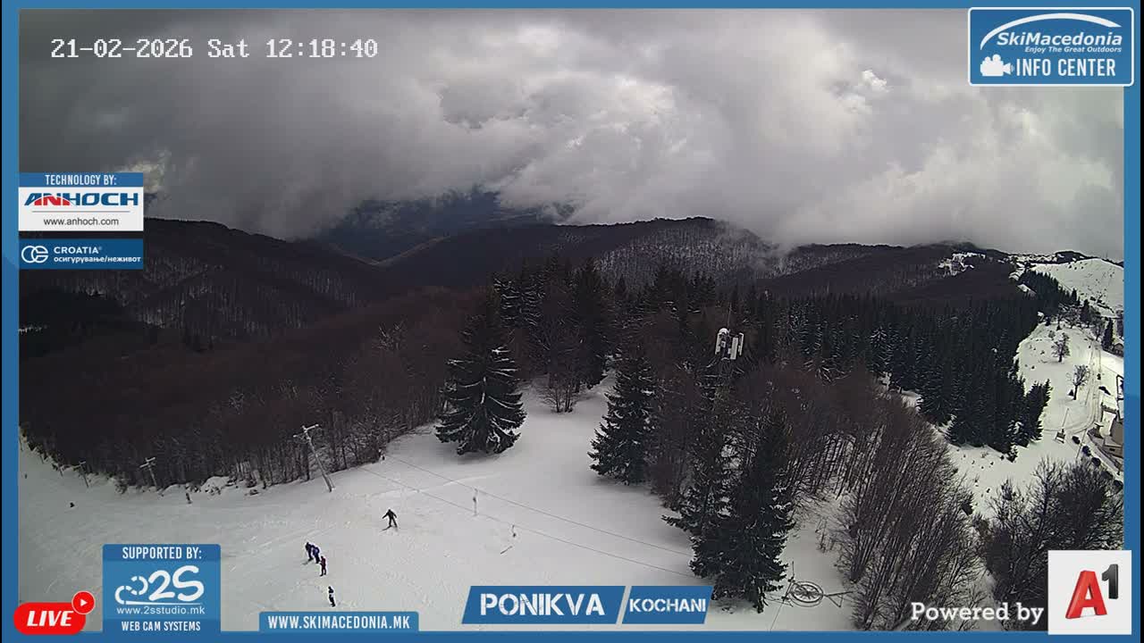 Eastern( Istocen) ( Источен (Источен), скијачко село Пониква, Кочани) Ponikva Ski Village, Kocani Live Cam- Kochani, Eastern, North Macedonia