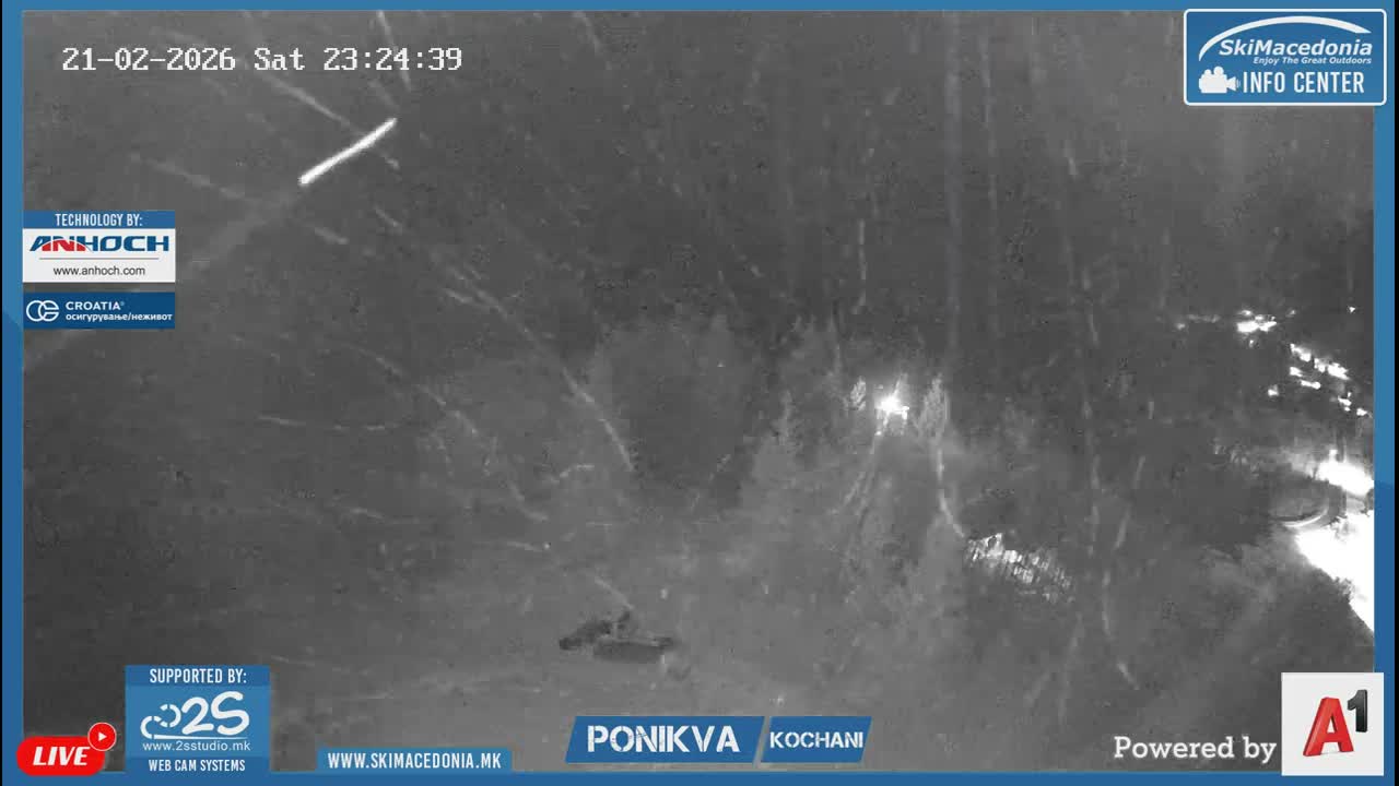 Eastern( Istocen) ( Источен (Источен), скијачко село Пониква, Кочани) Ponikva Ski Village, Kocani Live Cam- Kochani, Eastern, North Macedonia