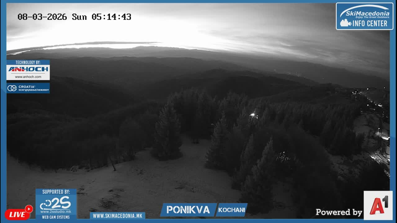Eastern( Istocen) ( Источен (Источен), скијачко село Пониква, Кочани) Ponikva Ski Village, Kocani Live Cam- Kochani, Eastern, North Macedonia