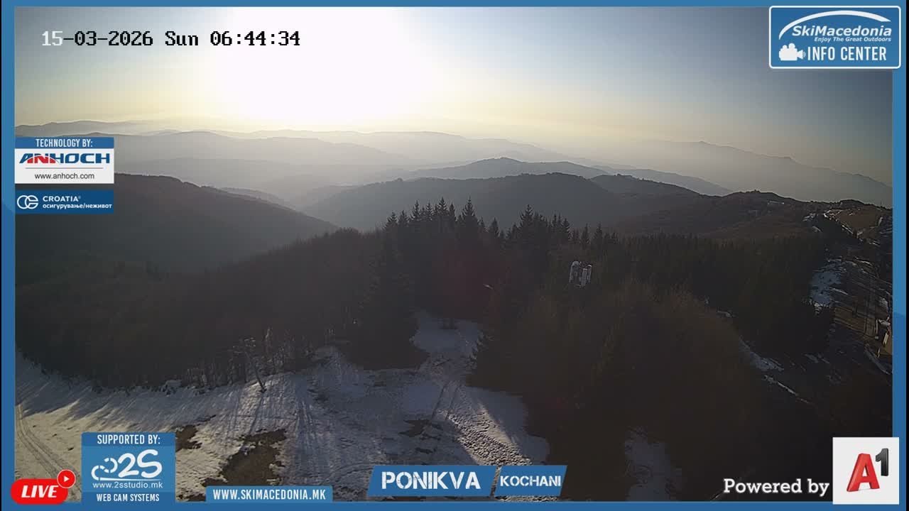 Eastern( Istocen) ( Источен (Источен), скијачко село Пониква, Кочани) Ponikva Ski Village, Kocani Live Cam- Kochani, Eastern, North Macedonia