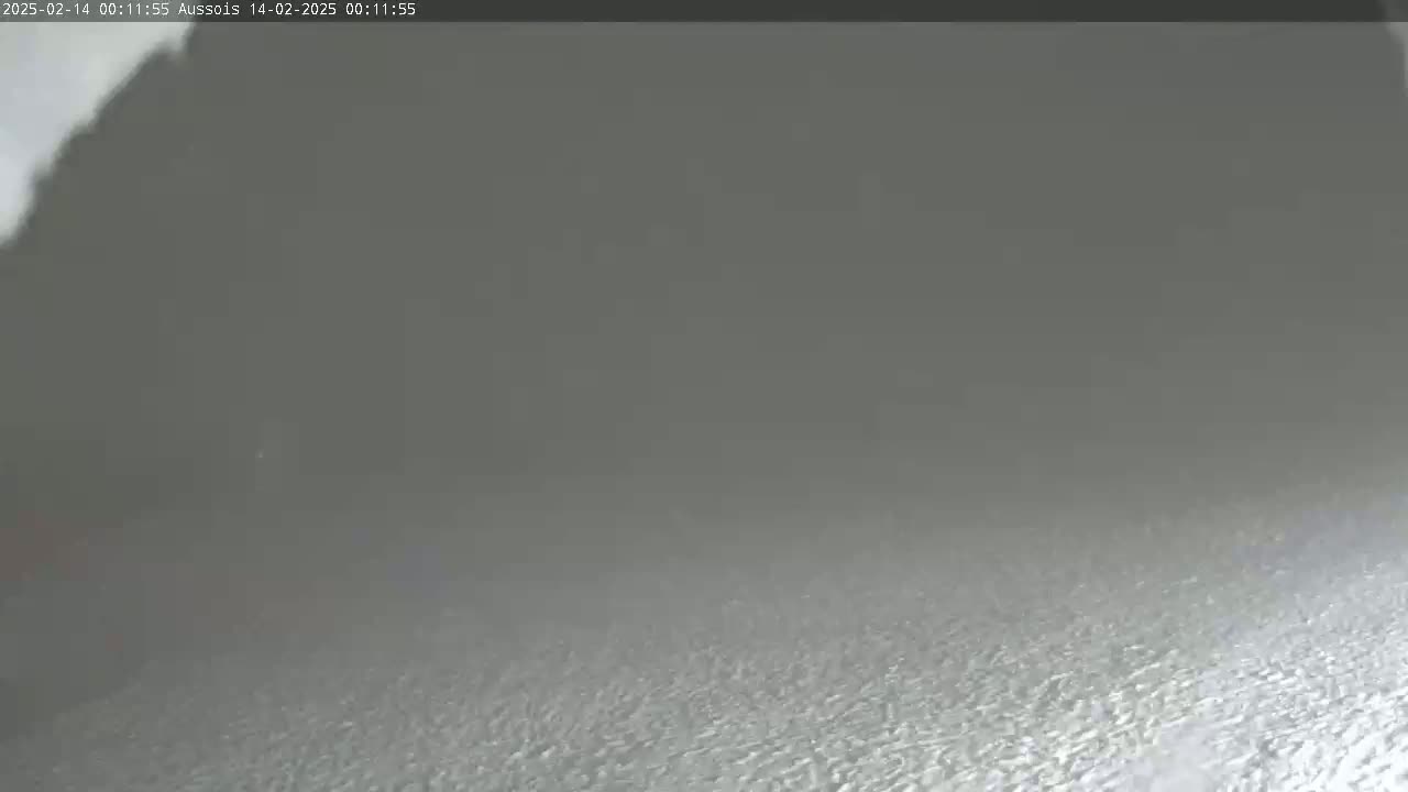 A blurry, low-light image shows a mostly featureless gray expanse, possibly fog or a very overcast day.