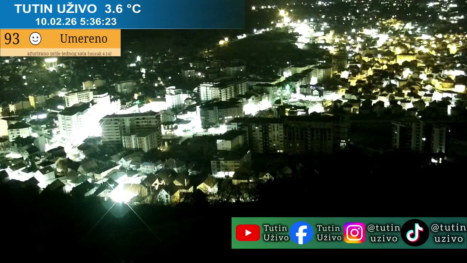 Raska ( Рашка, Тутин) Tutin Live Cam - Tutin, Raška, Šumadija and Western Serbia, Serbia