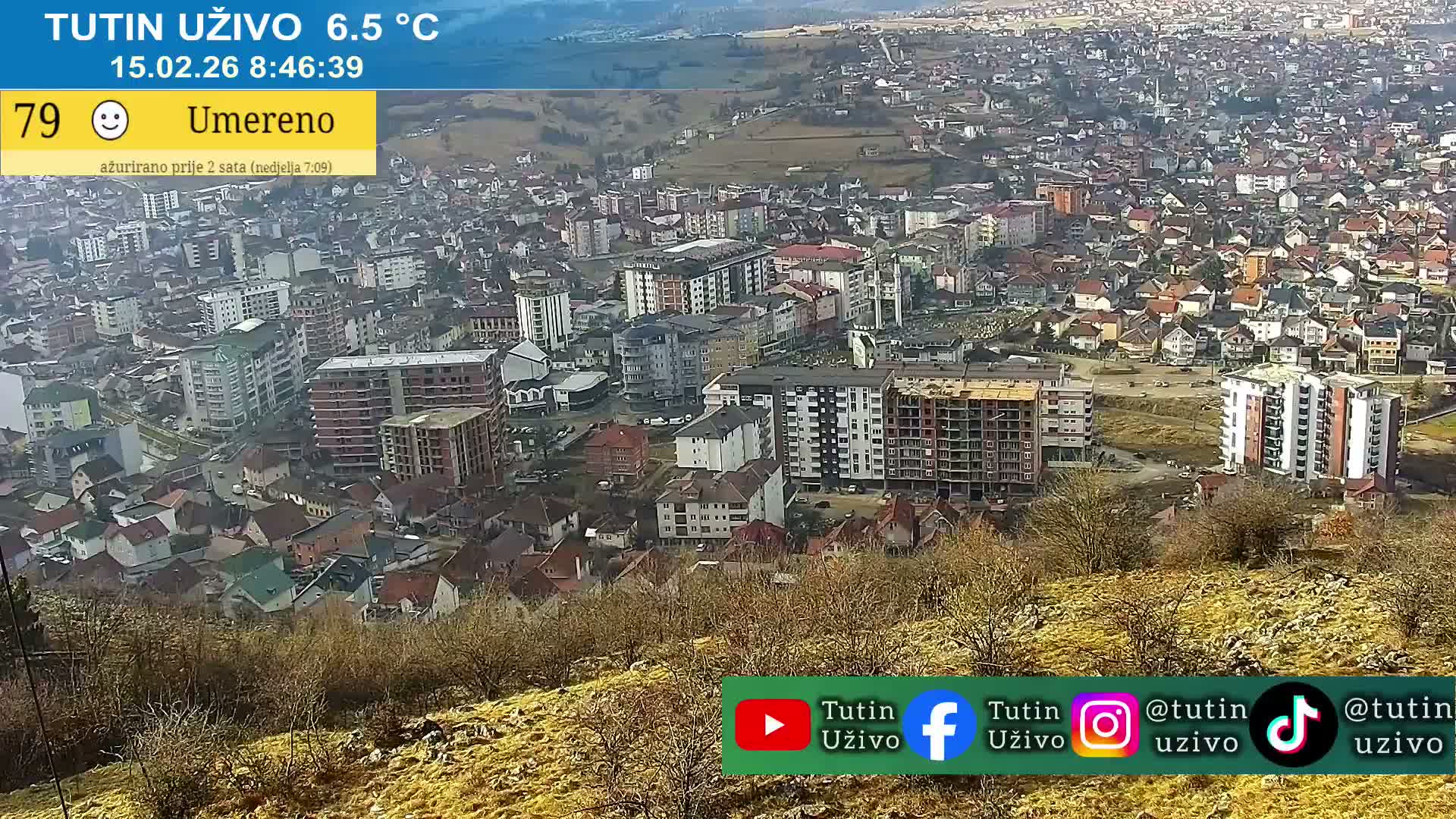 Raska ( Рашка, Тутин) Tutin Live Cam - Tutin, Raška, Šumadija and Western Serbia, Serbia