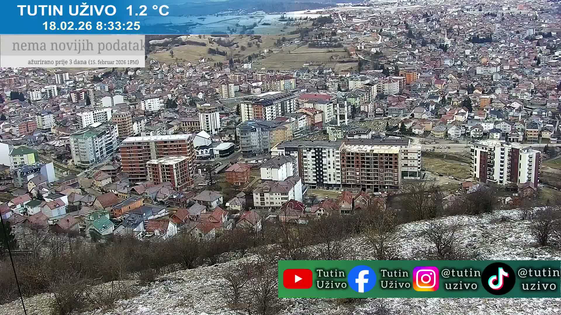 Raska ( Рашка, Тутин) Tutin Live Cam - Tutin, Raška, Šumadija and Western Serbia, Serbia