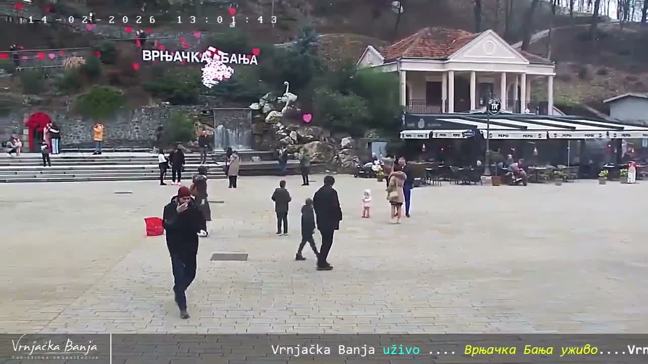 Raska, ( Врњачка Бања ) Vrnjacka Banja  Cultural Square & Castle (Културни трг и Замак културе)  , Amusement Park,  Summer Stage (Летња Позорница) Touristic Vrnjacka Banja Live Cam - Vrnjačka Banja , Raška, Šumadija and Western Serbia, Serbia 