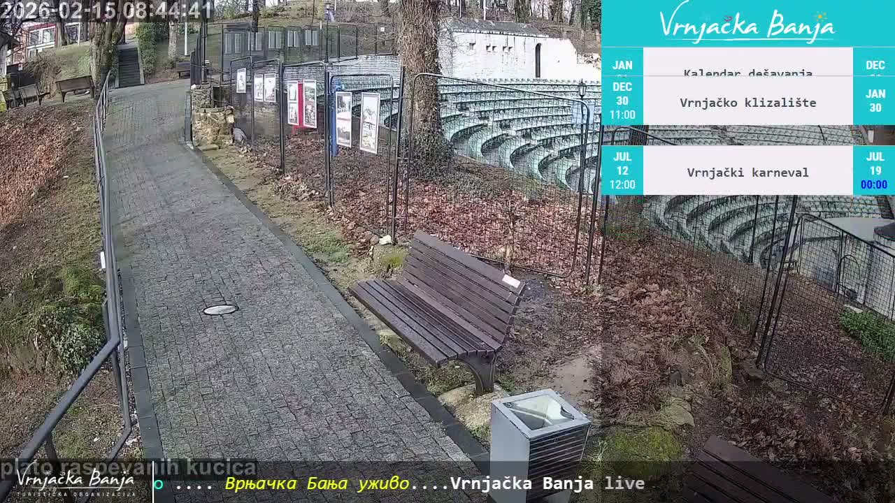 Raska, ( Врњачка Бања ) Vrnjacka Banja  Cultural Square & Castle (Културни трг и Замак културе)  , Amusement Park,  Summer Stage (Летња Позорница) Touristic Vrnjacka Banja Live Cam - Vrnjačka Banja , Raška, Šumadija and Western Serbia, Serbia 