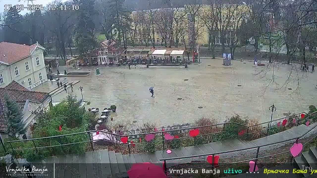 Raska, ( Врњачка Бања ) Vrnjacka Banja  Cultural Square & Castle (Културни трг и Замак културе)  , Amusement Park,  Summer Stage (Летња Позорница) Touristic Vrnjacka Banja Live Cam - Vrnjačka Banja , Raška, Šumadija and Western Serbia, Serbia 