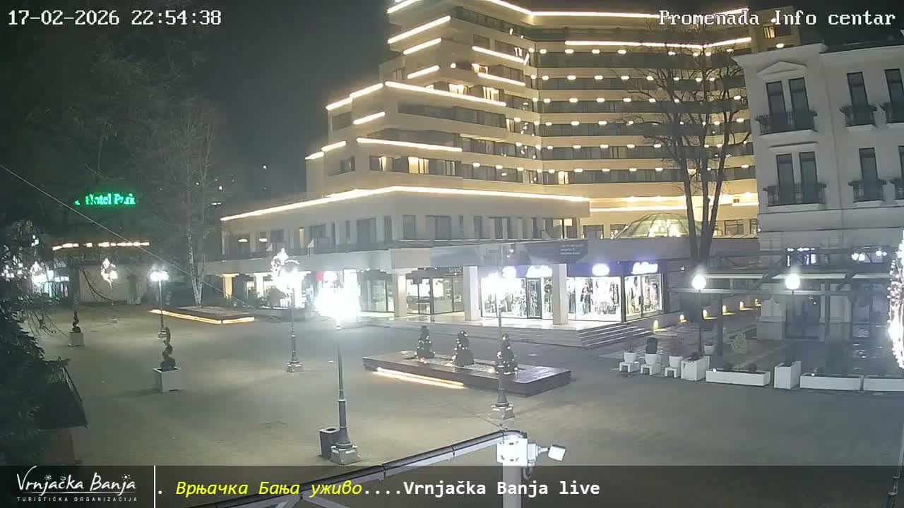 Raska, ( Врњачка Бања ) Vrnjacka Banja  Cultural Square & Castle (Културни трг и Замак културе)  , Amusement Park,  Summer Stage (Летња Позорница) Touristic Vrnjacka Banja Live Cam - Vrnjačka Banja , Raška, Šumadija and Western Serbia, Serbia 