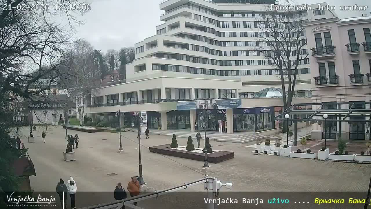 Raska, ( Врњачка Бања ) Vrnjacka Banja  Cultural Square & Castle (Културни трг и Замак културе)  , Amusement Park,  Summer Stage (Летња Позорница) Touristic Vrnjacka Banja Live Cam - Vrnjačka Banja , Raška, Šumadija and Western Serbia, Serbia 