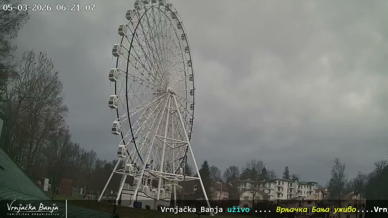 Raska, ( Врњачка Бања ) Vrnjacka Banja  Cultural Square & Castle (Културни трг и Замак културе)  , Amusement Park,  Summer Stage (Летња Позорница) Touristic Vrnjacka Banja Live Cam - Vrnjačka Banja , Raška, Šumadija and Western Serbia, Serbia 