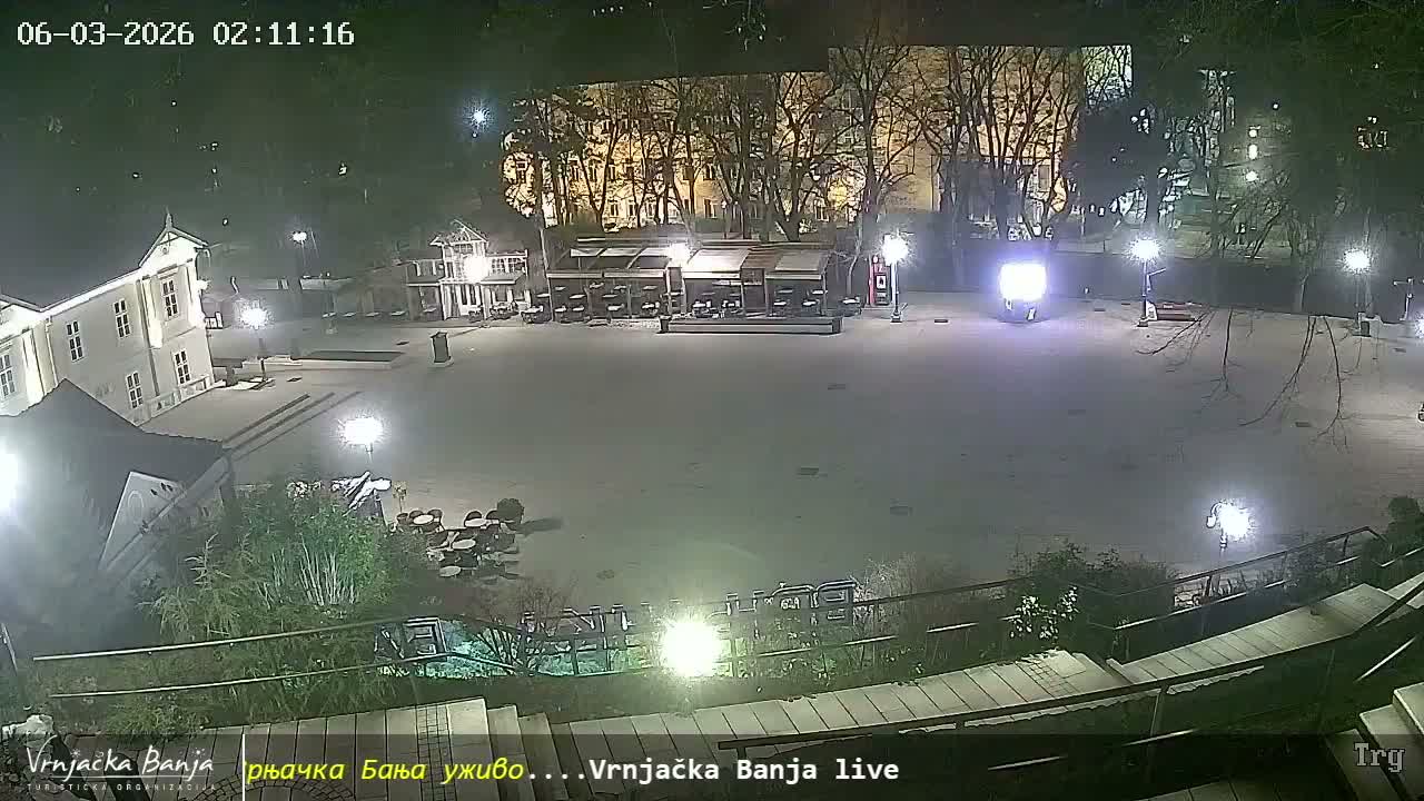 Raska, ( Врњачка Бања ) Vrnjacka Banja  Cultural Square & Castle (Културни трг и Замак културе)  , Amusement Park,  Summer Stage (Летња Позорница) Touristic Vrnjacka Banja Live Cam - Vrnjačka Banja , Raška, Šumadija and Western Serbia, Serbia 