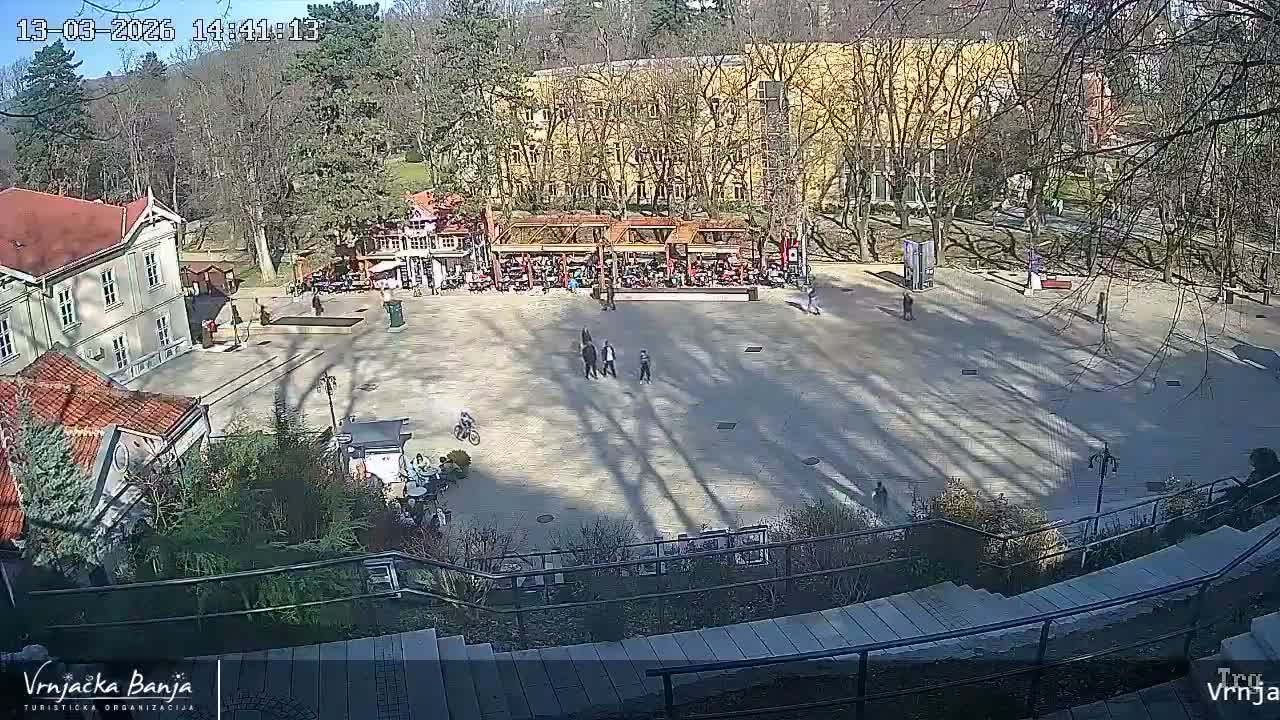 Raska, ( Врњачка Бања ) Vrnjacka Banja  Cultural Square & Castle (Културни трг и Замак културе)  , Amusement Park,  Summer Stage (Летња Позорница) Touristic Vrnjacka Banja Live Cam - Vrnjačka Banja , Raška, Šumadija and Western Serbia, Serbia 