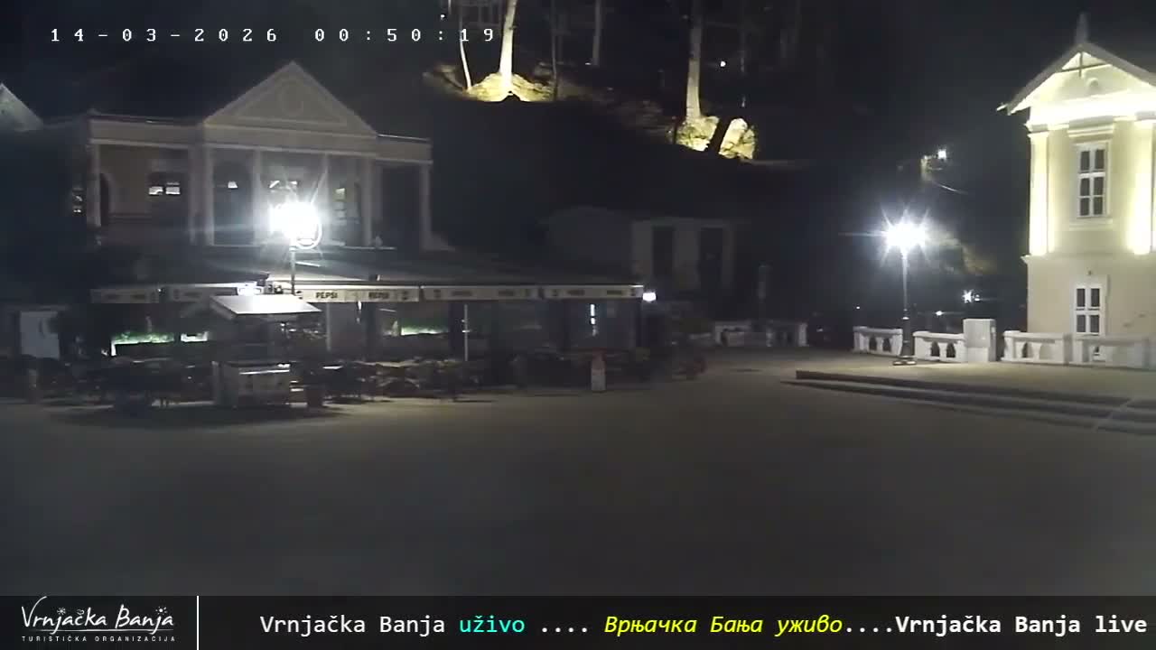 Raska, ( Врњачка Бања ) Vrnjacka Banja  Cultural Square & Castle (Културни трг и Замак културе)  , Amusement Park,  Summer Stage (Летња Позорница) Touristic Vrnjacka Banja Live Cam - Vrnjačka Banja , Raška, Šumadija and Western Serbia, Serbia 