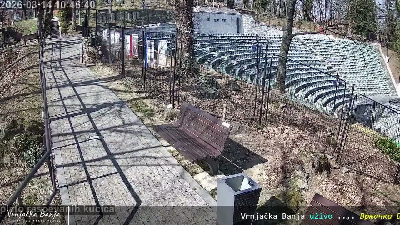 Raska, ( Врњачка Бања ) Vrnjacka Banja  Cultural Square & Castle (Културни трг и Замак културе)  , Amusement Park,  Summer Stage (Летња Позорница) Touristic Vrnjacka Banja Live Cam - Vrnjačka Banja , Raška, Šumadija and Western Serbia, Serbia 