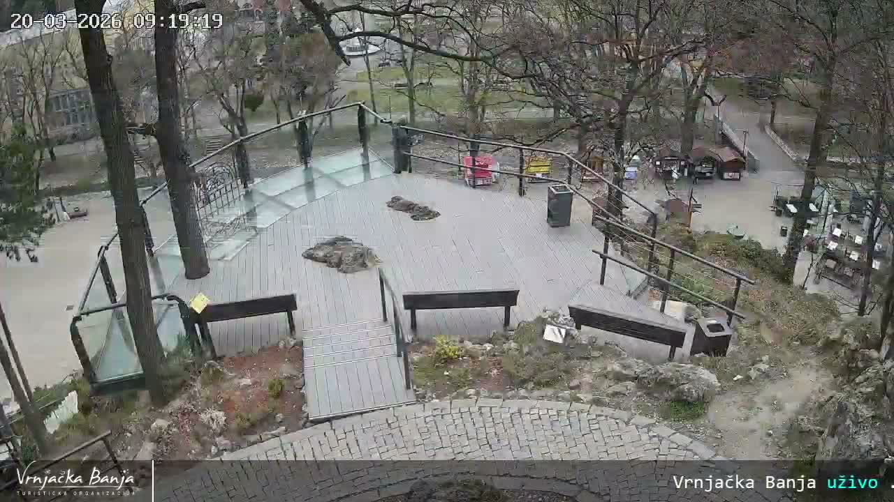 Raska, ( Врњачка Бања ) Vrnjacka Banja  Cultural Square & Castle (Културни трг и Замак културе)  , Amusement Park,  Summer Stage (Летња Позорница) Touristic Vrnjacka Banja Live Cam - Vrnjačka Banja , Raška, Šumadija and Western Serbia, Serbia 