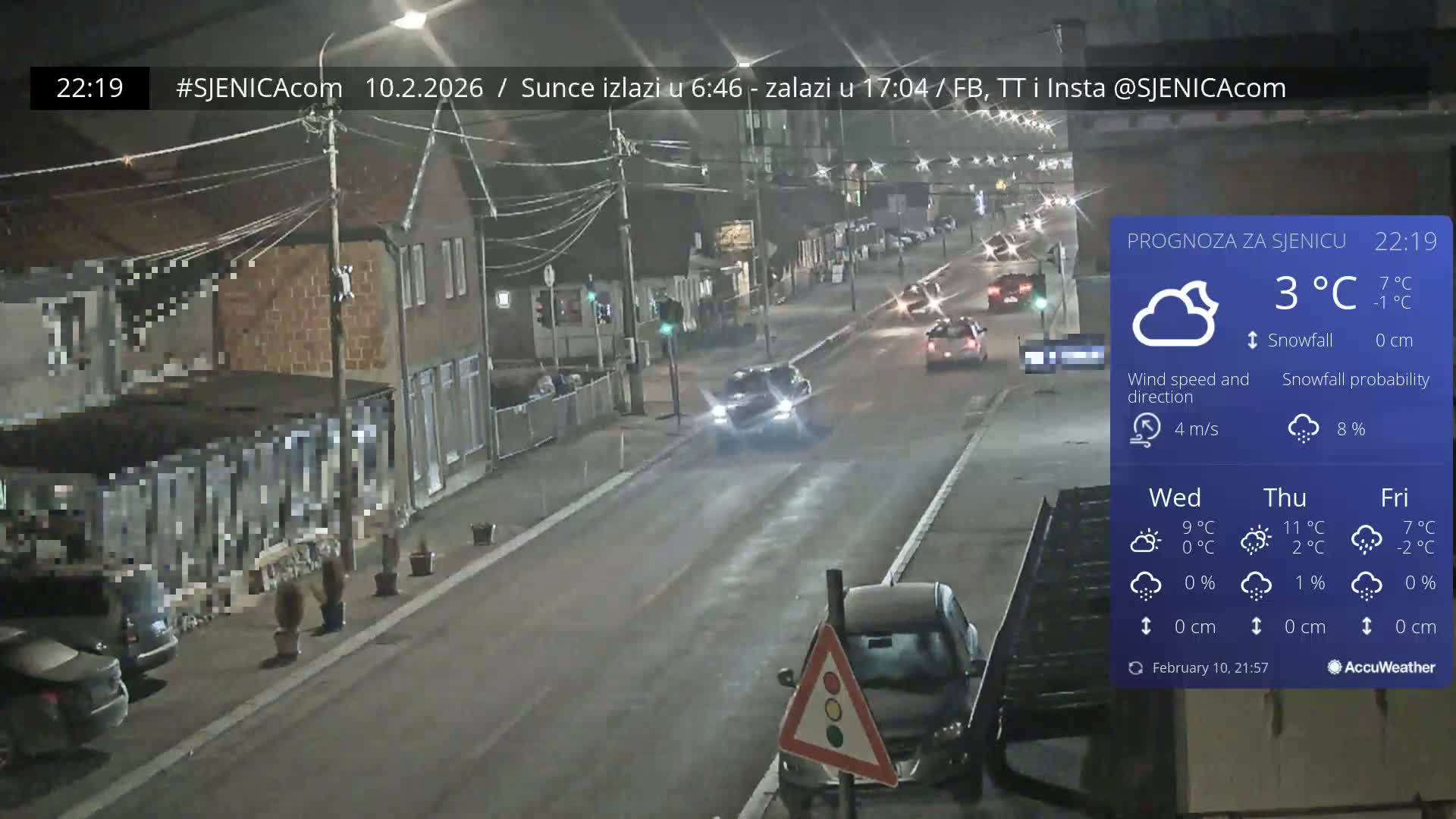 Zlatibor (Златибор, Раскрсница Улица Милорада Јовановића / Раскрсница улице Пештерске, Сјеница ) Raskrsnica Milorada Jovanovića Street / Pešterske Street Intersection, Sjenica Live Cam - Sjenica,  Zlatibor,  Šumadija and Western Serbia, Serbia 