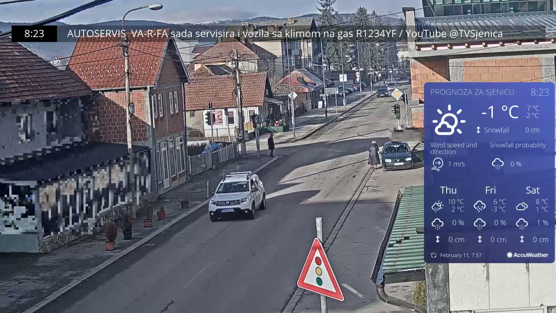 Zlatibor (Златибор, Раскрсница Улица Милорада Јовановића / Раскрсница улице Пештерске, Сјеница ) Raskrsnica Milorada Jovanovića Street / Pešterske Street Intersection, Sjenica Live Cam - Sjenica,  Zlatibor,  Šumadija and Western Serbia, Serbia 