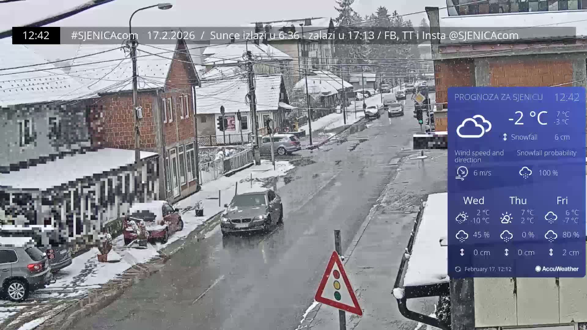 Zlatibor (Златибор, Раскрсница Улица Милорада Јовановића / Раскрсница улице Пештерске, Сјеница ) Raskrsnica Milorada Jovanovića Street / Pešterske Street Intersection, Sjenica Live Cam - Sjenica,  Zlatibor,  Šumadija and Western Serbia, Serbia 