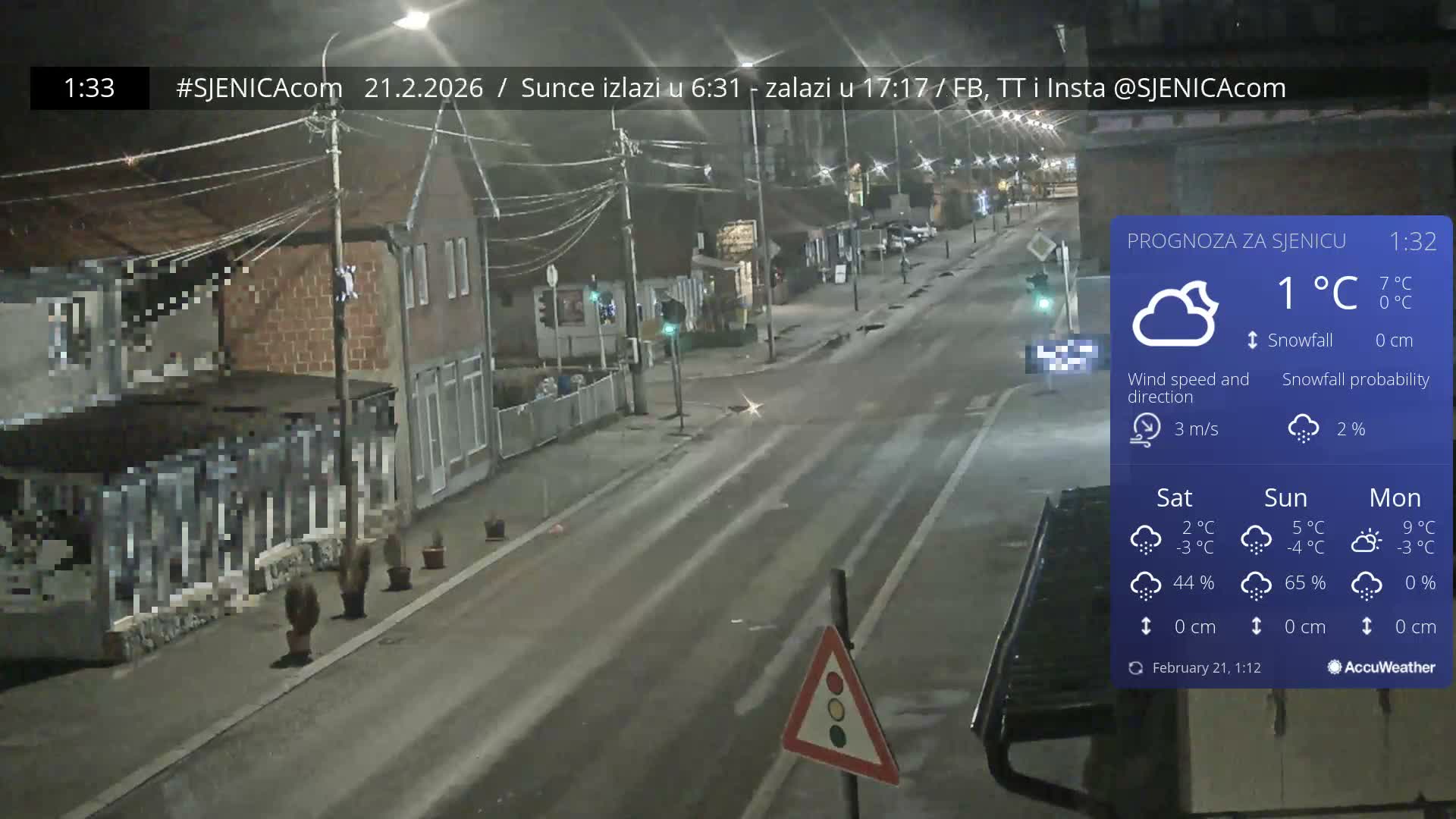 Zlatibor (Златибор, Раскрсница Улица Милорада Јовановића / Раскрсница улице Пештерске, Сјеница ) Raskrsnica Milorada Jovanovića Street / Pešterske Street Intersection, Sjenica Live Cam - Sjenica,  Zlatibor,  Šumadija and Western Serbia, Serbia 