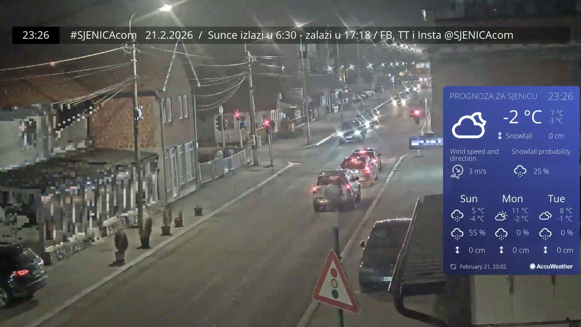Zlatibor (Златибор, Раскрсница Улица Милорада Јовановића / Раскрсница улице Пештерске, Сјеница ) Raskrsnica Milorada Jovanovića Street / Pešterske Street Intersection, Sjenica Live Cam - Sjenica,  Zlatibor,  Šumadija and Western Serbia, Serbia 