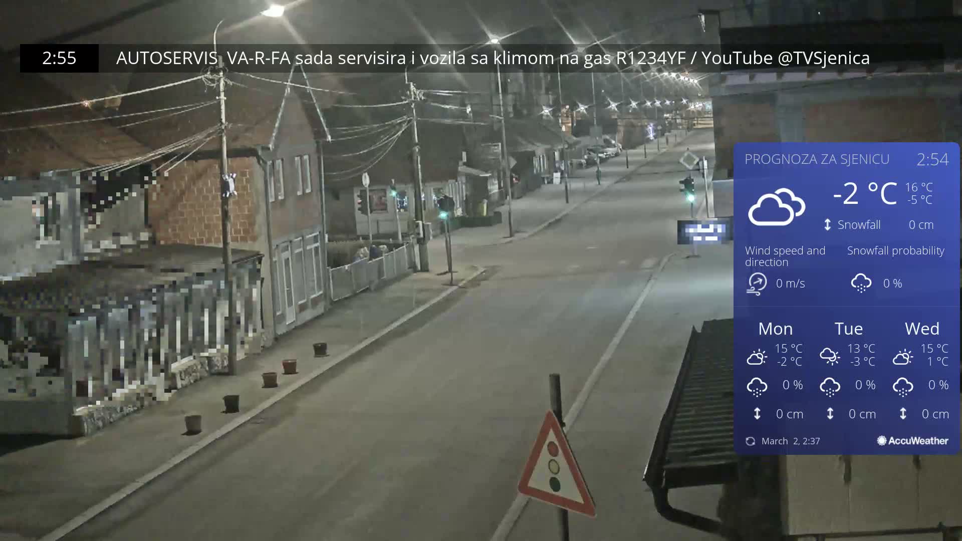 Zlatibor (Златибор, Раскрсница Улица Милорада Јовановића / Раскрсница улице Пештерске, Сјеница ) Raskrsnica Milorada Jovanovića Street / Pešterske Street Intersection, Sjenica Live Cam - Sjenica,  Zlatibor,  Šumadija and Western Serbia, Serbia 