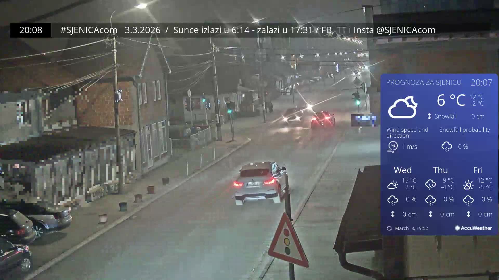 Zlatibor (Златибор, Раскрсница Улица Милорада Јовановића / Раскрсница улице Пештерске, Сјеница ) Raskrsnica Milorada Jovanovića Street / Pešterske Street Intersection, Sjenica Live Cam - Sjenica,  Zlatibor,  Šumadija and Western Serbia, Serbia 
